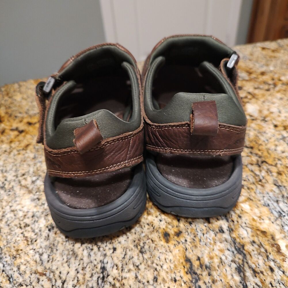 Rockport Rocklake Fisherman Sandals Brown Leather CI6849 Men's Size 8W EUC - Picture 10 of 12